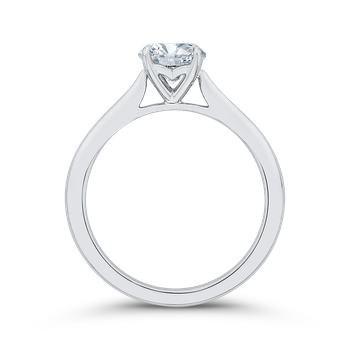 14K White Gold Solitaire Engagement Ring (Semi-Mount) CA0504E-W-1.00