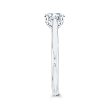 14K White Gold Solitaire Engagement Ring with Euro Shank  (Semi-Mount) CA0497E-W-1.00