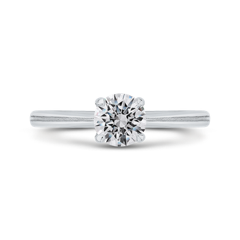 14K White Gold Solitaire Engagement Ring (Semi-Mount) CA0512E-W-1.00