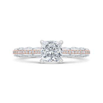 14K Two-Tone Gold Diamond Engagement Ring (Semi-Mount) CAU0532EH-37WP-1.00