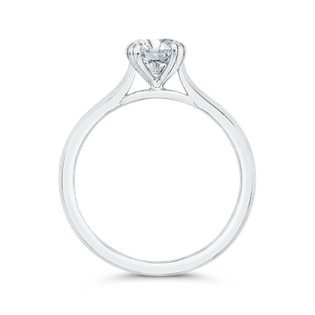 14K White Gold Solitaire Engagement Ring (Semi-Mount) CA0494E-W-1.00