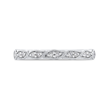 Half-Eternity Wedding Band In Round Diamond 14K White Gold CA0439BH-37W-1.00