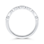 Carizza Half-Eternity Wedding Band In Round Diamond 14K White Gold CA0439BH-37W-1.00