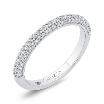 14K White Gold Diamond Wedding Band CA0483BH-37W-1.50