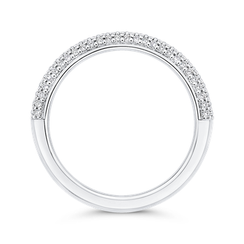 14K White Gold Diamond Wedding Band CA0483BH-37W-1.50
