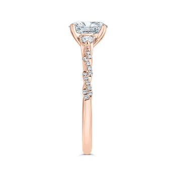 14K Rose Gold Diamond Engagement Ring (Semi-Mount) CAO0482EH-37P-1.00