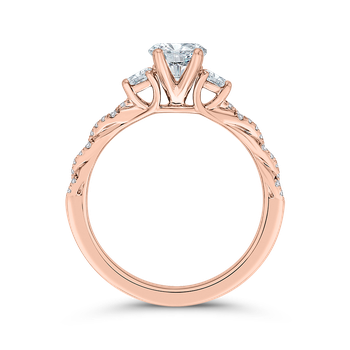 14K Rose Gold Diamond Engagement Ring (Semi-Mount) CAO0482EH-37P-1.00