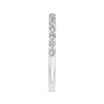 14K White Gold Round Diamond Half-Eternity Wedding Band CA0449BH-37W-1.50