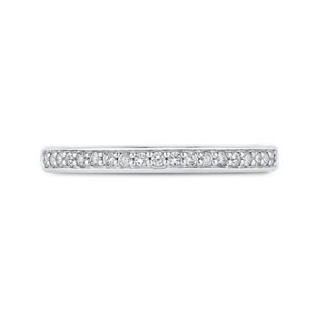 Round Diamond Half-Eternity Wedding Band In 14K Two-Tone Gold CA0402BH-37WY-1.50
