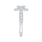 Carizza 14K White Gold Round Halo Diamond Engagement Ring (Semi-Mount) CA0037E-37W