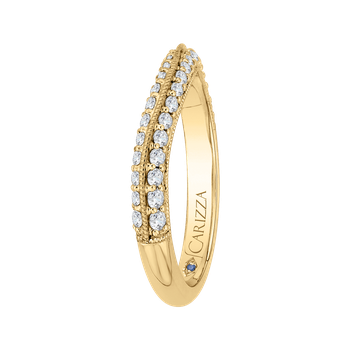 Round Diamond Half-Eternity Wedding Band In 14K Yellow Gold CAO0220B-37-1.50
