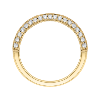 Round Diamond Half-Eternity Wedding Band In 14K Yellow Gold CAO0220B-37-1.50