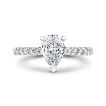 14K White Gold Pear Diamond Engagement Ring (Semi-Mount) CAA0427EH-37W-1.45