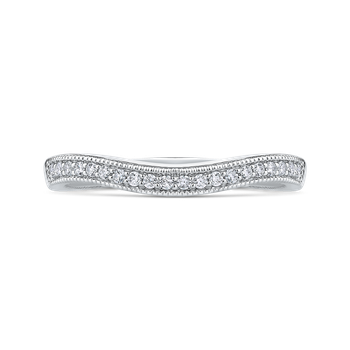Round Diamond Wedding Band In 14K White Gold CAO0239B-37W-1.50