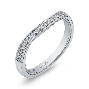 Round Diamond Wedding Band In 14K White Gold CAO0239B-37W-1.50