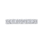 Carizza Round Diamond Half-Eternity Wedding Band In 14K White Gold CA0420BH-37W-1.00