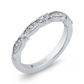 14K White Gold Round Diamond Wedding Band CA0281B-37W-1.50