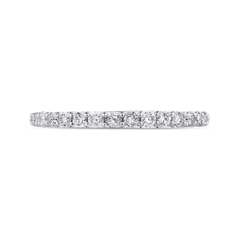 14K White Gold Round Diamond Half-Eternity Wedding Band CAO0243BH-37W-1.50