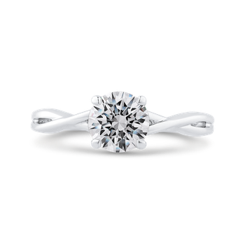 14K White Gold Solitaire Engagement Ring (Semi-Mount) CA0511E-W-1.00