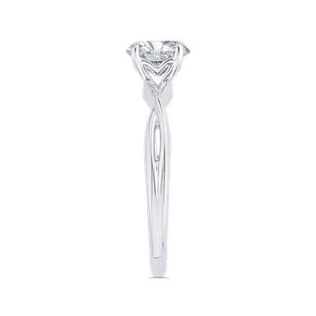 14K White Gold Solitaire Engagement Ring (Semi-Mount) CA0511E-W-1.00