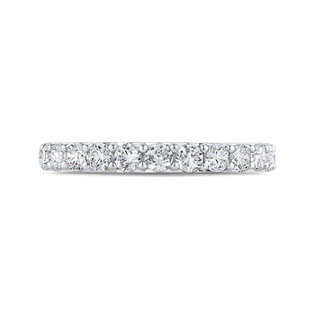 Round Diamond Half-Eternity Wedding Band In 14K White Gold CA0408BH-37W-1.50