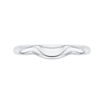 14K White Gold Plain Wedding Band CA0162B-W
