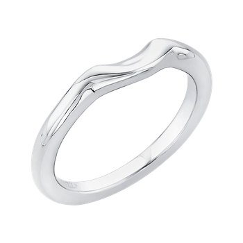 14K White Gold Plain Wedding Band CA0162B-W