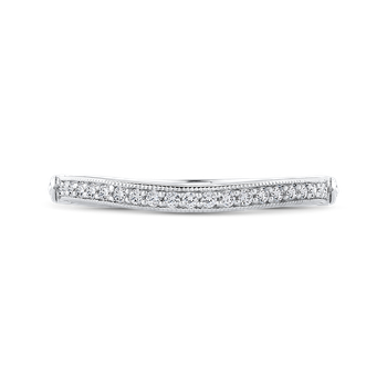 14K White Gold Round Diamond Half-Eternity Wedding Band CAO0258BH-37W-1.50
