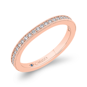 14K Rose Gold Round Diamond Wedding Band CA0423BQ-37P-1.50