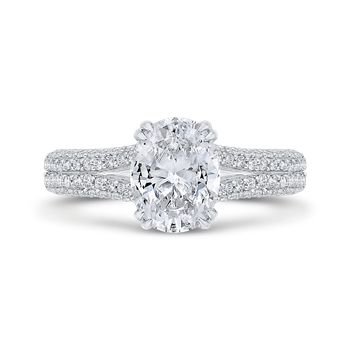 14K White Gold Diamond Engagement Ring (Semi-Mount) CAO0521EH-37W-1.75