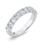 Carizza 14K White Gold Oval Diamond Half-Eternity Wedding Band CAO0421BH-37W-1.25