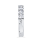 Carizza 14K White Gold Oval Diamond Half-Eternity Wedding Band CAO0421BH-37W-1.25