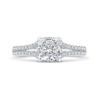 14K White Gold Diamond Engagement Ring (Semi-Mount) CAU0525EH-37W-1.50