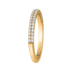 Carizza 14K Yellow Gold Round Diamond Half-Eternity Wedding Band CA0211BH-37-1.50
