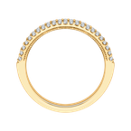 Carizza 14K Yellow Gold Round Diamond Half-Eternity Wedding Band CA0211BH-37-1.50