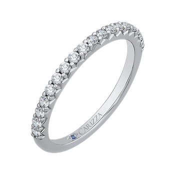 14K White Gold Round Diamond Wedding Band CA0208B-37W-1.50