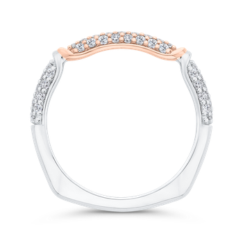 14K Two-Tone Diamond Wedding Band CA0529BH-37WP-1.50