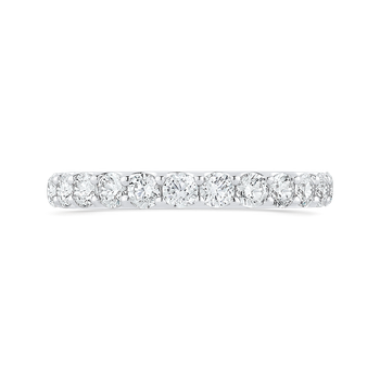 14K White Gold Half-Eternity Round Diamond Wedding Band CA0452BH-37W-1.50