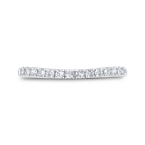 Carizza 14K White Gold Round Half Run Diamond Wedding Band CA0460BH-37W-1.00