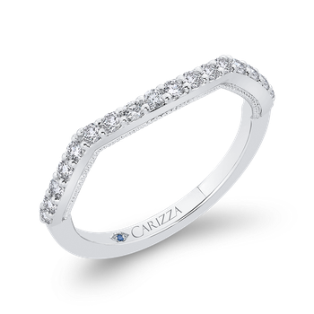 Round Diamond Half-Eternity Wedding Band In 14K White Gold CA0450BH-37W-1.50