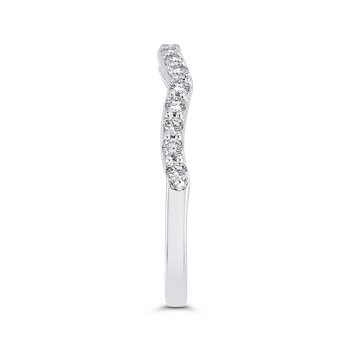 Round Diamond Half-Eternity Wedding Band In 14K White Gold CA0450BH-37W-1.50