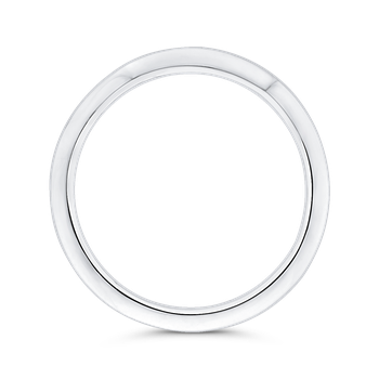 14K White Gold Plain Wedding Band CA0511B-W-1.00