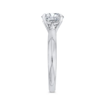 14K White Gold Round Diamond Engagement Ring (Semi-Mount) CA0407E-37W-1.50